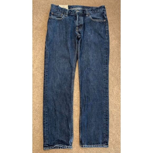 Hollister Other - Hollister Jeans Mens 32x30 Slim Straight Mid Rise Button Fly Y2K Dark Denim